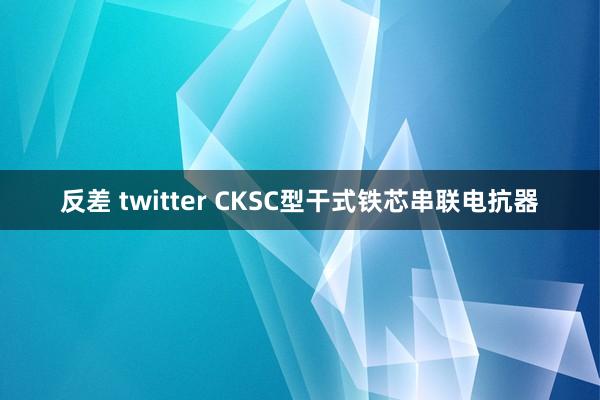 反差 twitter CKSC型干式铁芯串联电抗器